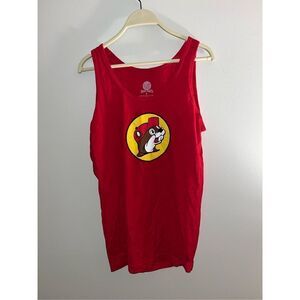 Buc-ees red men’s tank top size small
